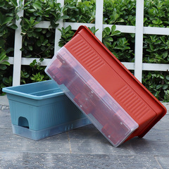 New Holland Plant Balcony Rectangular Family Vegetable Planting Pot Strawberry Long Flower Bed Pot Lazy Plastic Planter