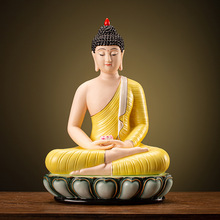 跨境陶瓷东南亚佛像释迦摩尼阿弥陀佛药师佛菩提如来佛像摆件批发