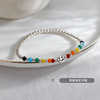 Rainbow summer brand small design bracelet, silver 925 sample, with little bears, 2022 collection