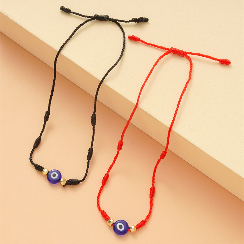 Simple Style Devil's Eye Plastic Resin Rope Braid Unisex Bracelets display picture 2