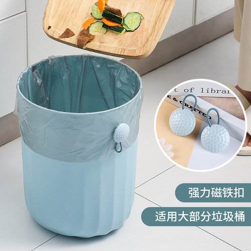 Magnetic garbage bag holder trash can adhesive fastening buckle household garbage bag anti-slip fixed clip cross-border