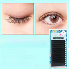 Cross-border Western and European soft and dense natural curly single-rooted densely arranged false eyelashes wholesale matte round hair eyelash extension