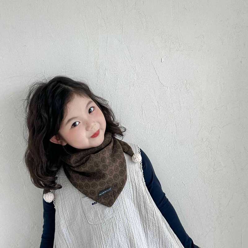 儿童围巾秋冬季小碎花薄款男女童小方巾防风保暖女宝宝围脖小围巾|undefined
