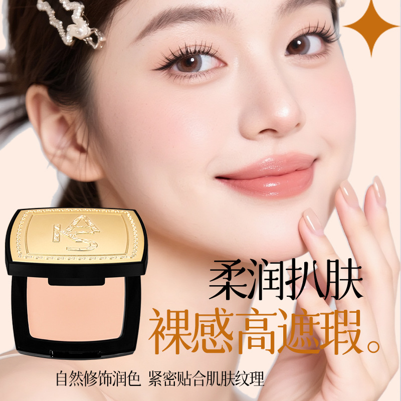 kakashow brillante belleza piel sin marcas crema de polvo desnuda suave concelador natural de maquillaje base de maquillaje no pegada crema de base de polvo