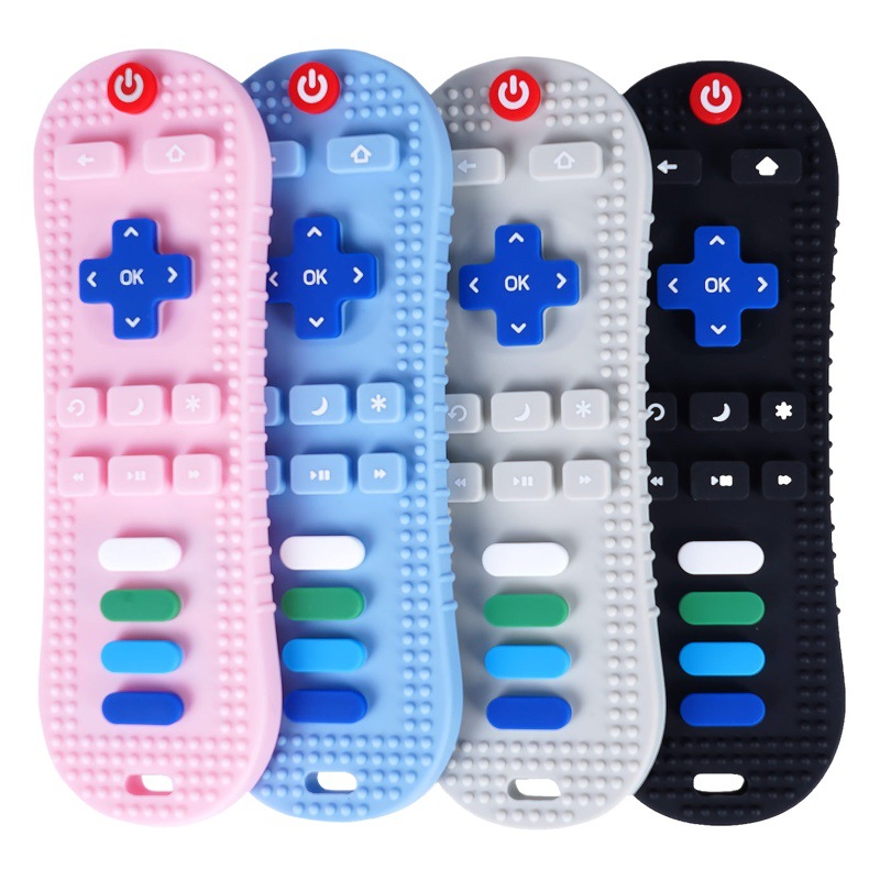 Venta caliente transfronteriza bebé teether palo bebé calmante teether bebé suministros de dibujos animados control remoto teether