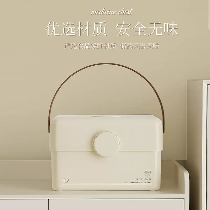 定制风药盒家用药品收纳盒急救医疗箱家庭装大容量药箱医药收纳箱