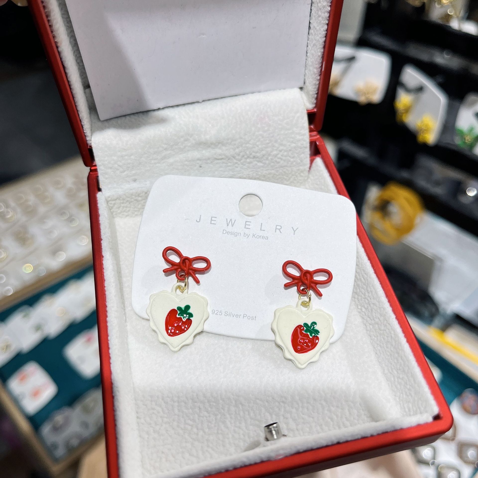 Cute fresh strawberry with bow