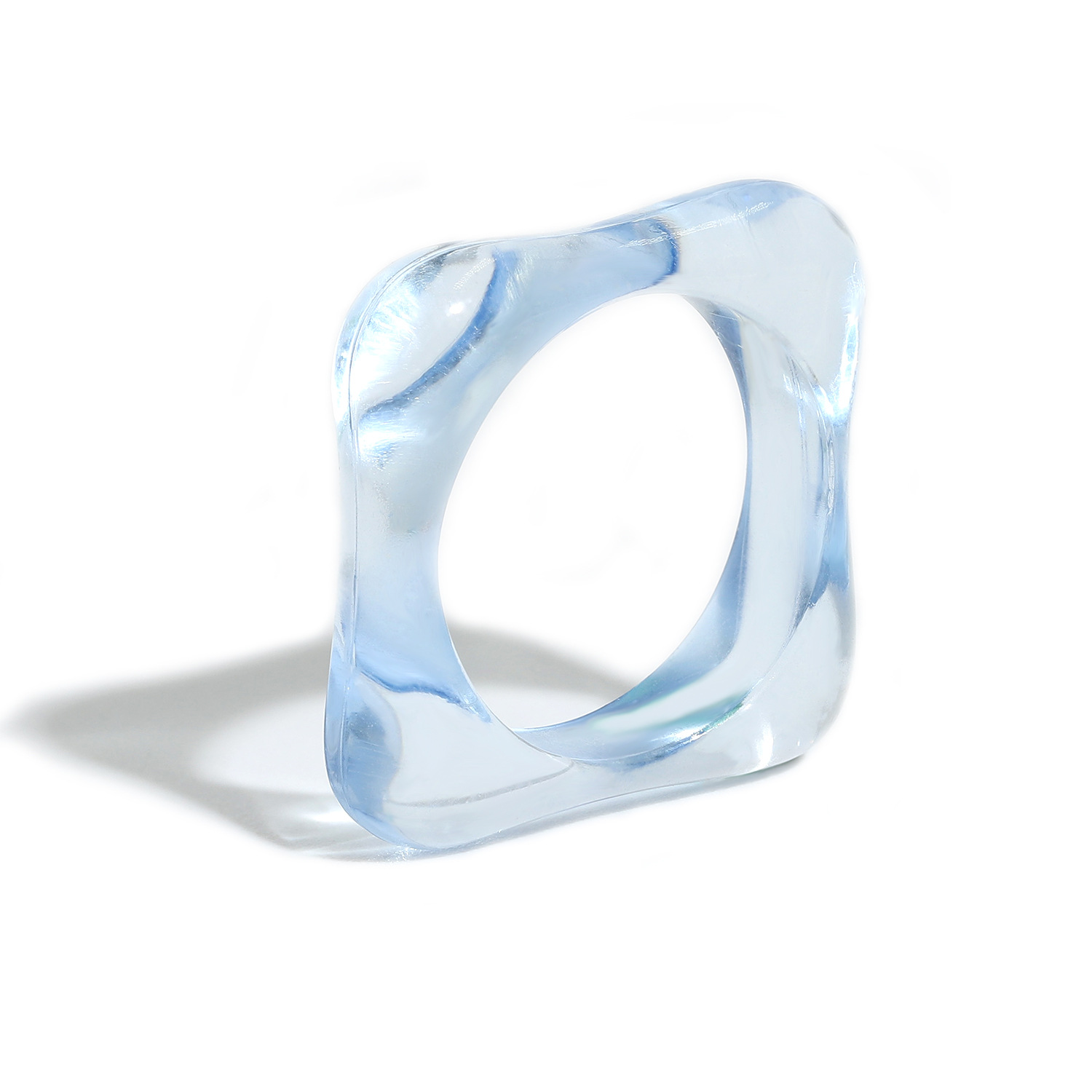 Hip-hop Color Diamond-shaped Resin Ring display picture 22