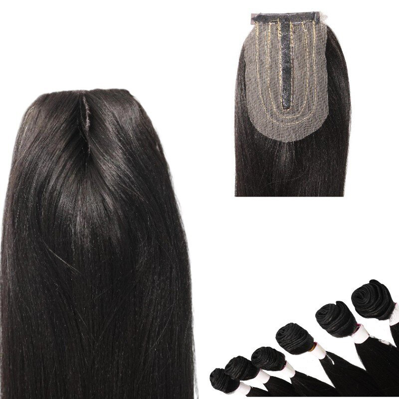 Comercio exterior a través del espejo africano Europa y América cortina de cabello pelucas 6 + 1 bloque de cabello cortina de cabello extensión de cabello fuerza de fábrica al por mayor