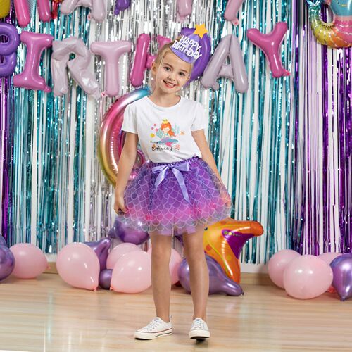 European and American new girls' skirts with lining and bow hairpins, star and moon mesh tutu skirts, tutu skirts, children's clothing