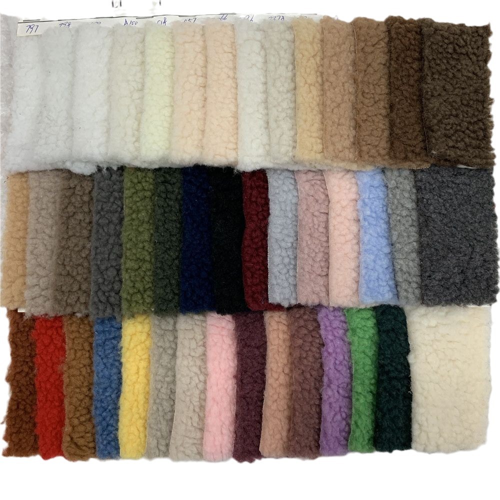 韩版大粒羊羔绒面料颗粒羊绒羔羊绒玩具童装秋冬大衣针织毛绒