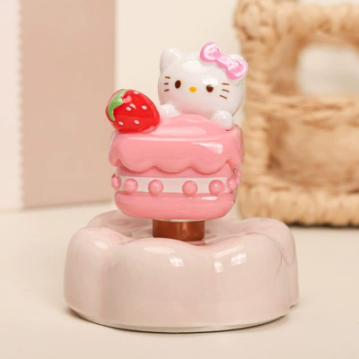 Car ornaments – Food Toy Afternoon Tea Cat - pink-cake-ktpink-ceramic