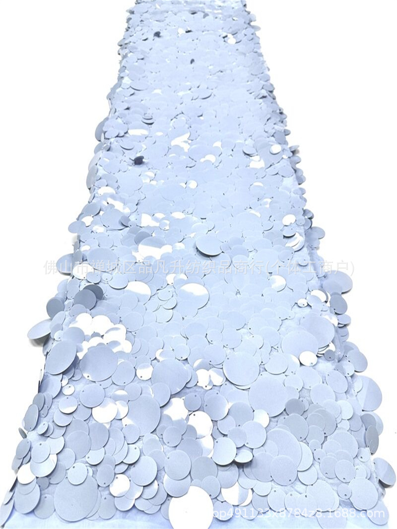 Tela de malla de pañuelo redondo superpuesta tridimensional pañuelo de cola de pescado vestido de boda cena vestido de brindis vestido de tela