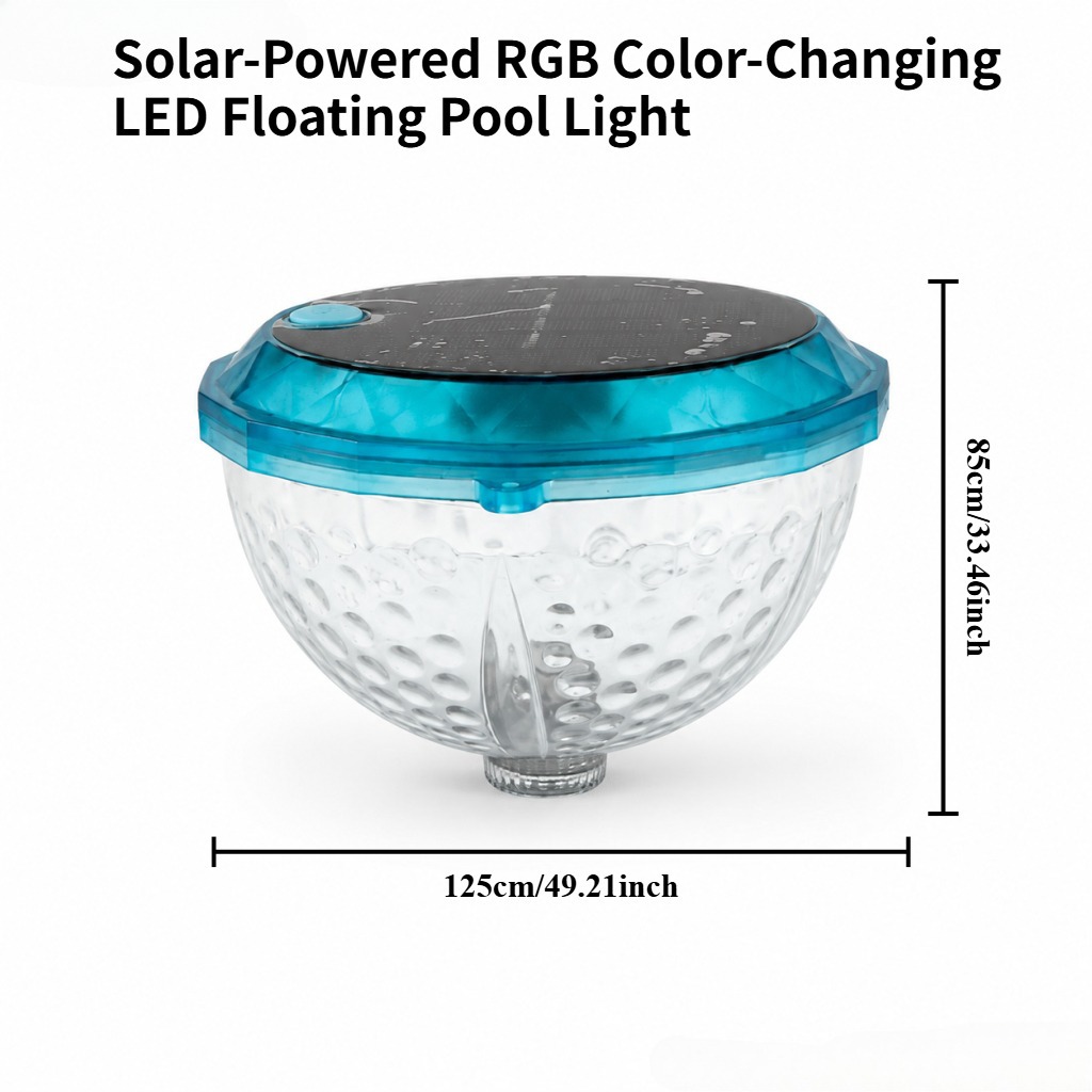 Luz flotante solar RGB colorida lámpara de proyección piscina al aire libre estanque flotante lámpara de agua ambiente de patio