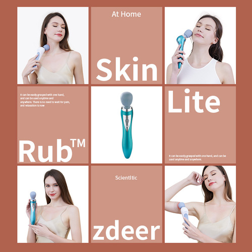 Heating Multi-functional Small Electric Massage Rod Meridian Vibration Massage Device Handheld Full Body Shoulder Neck Waist Vibration Stress Relief