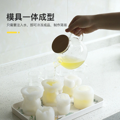 厂家货源动物模型硅胶冰格模具 家居创意DIY小熊冰块模具制冰模