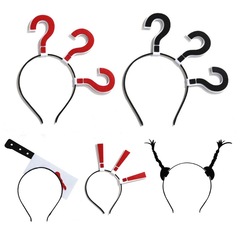 促銷卡通搞笑個性頭帶辮子問號萬聖節裝飾頭扣發卡活體吸粉裝飾