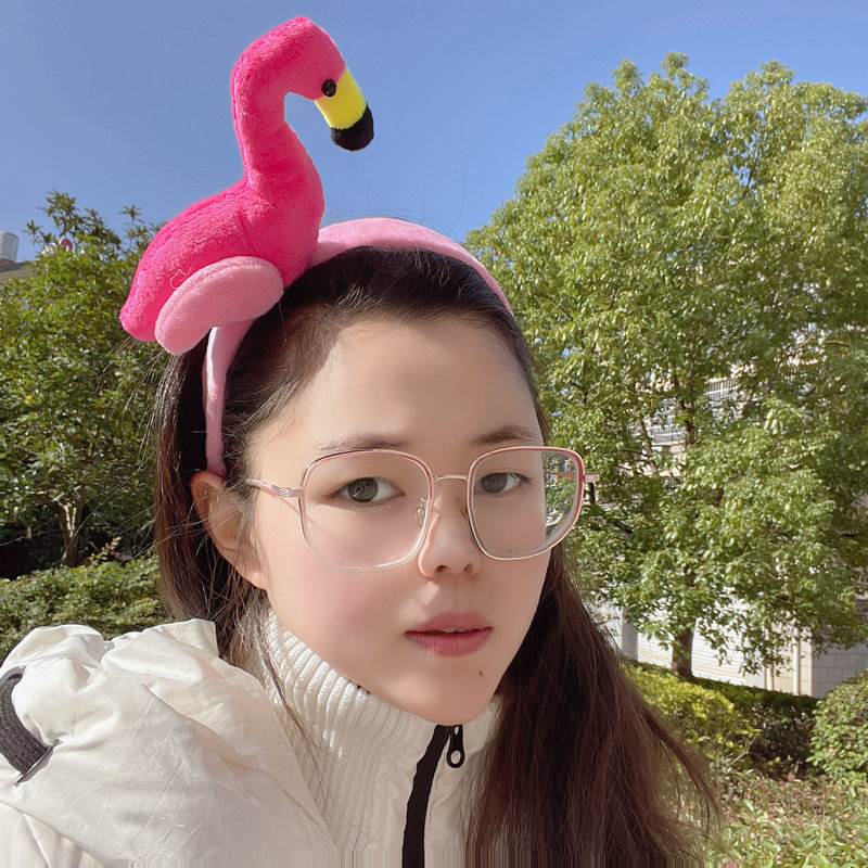 Nueva decoración de Halloween tocado Flamingo diadema fiesta cumpleaños los niños tocado Cosplay apoyos rendimiento