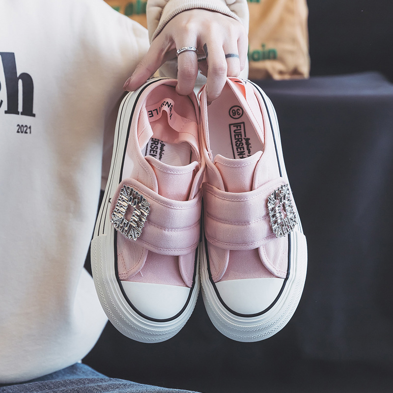 Women Casual Shoes Sneakers Side Zipper Platform Plus Size Vulcanized Shoes Loafers_voghion.com