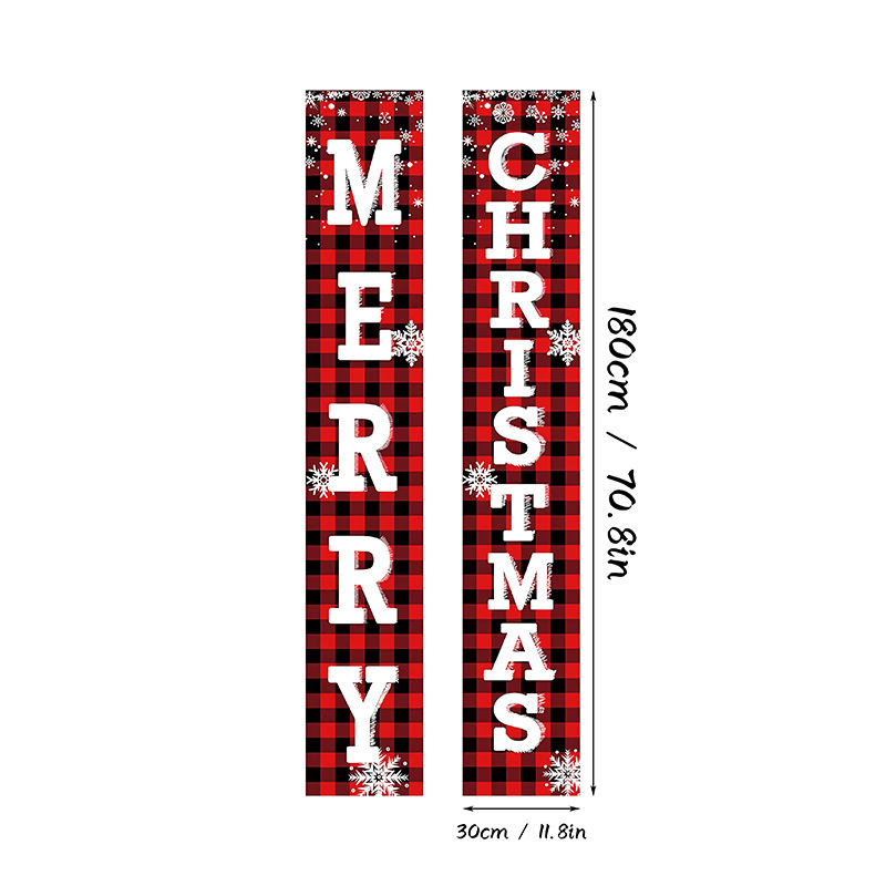 2025 クロスボーダー新クリスマスカプレットクリスマスパーティー装飾グリンチドア吊りホリデー装飾ドアカーテン|undefined