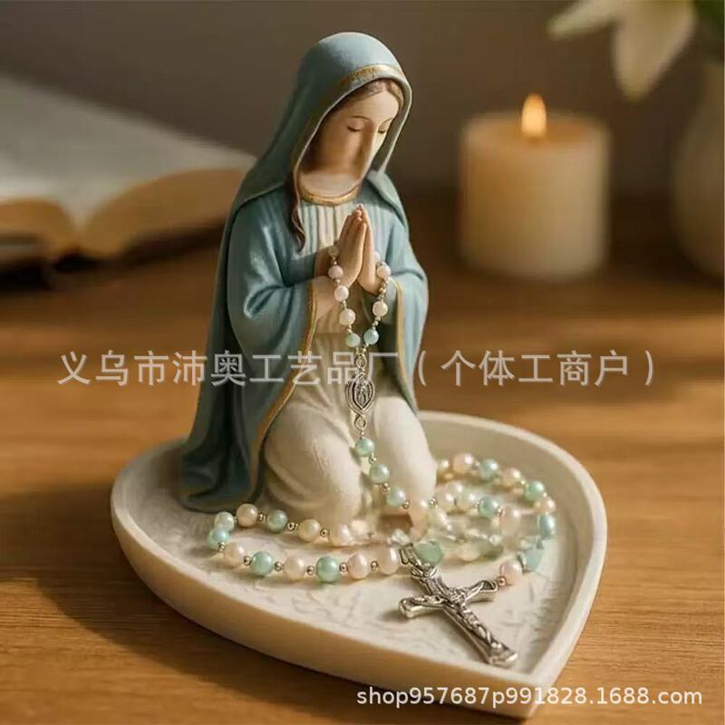 跨境热销Virgin Mary Rosary Holder玫瑰念珠架|undefined