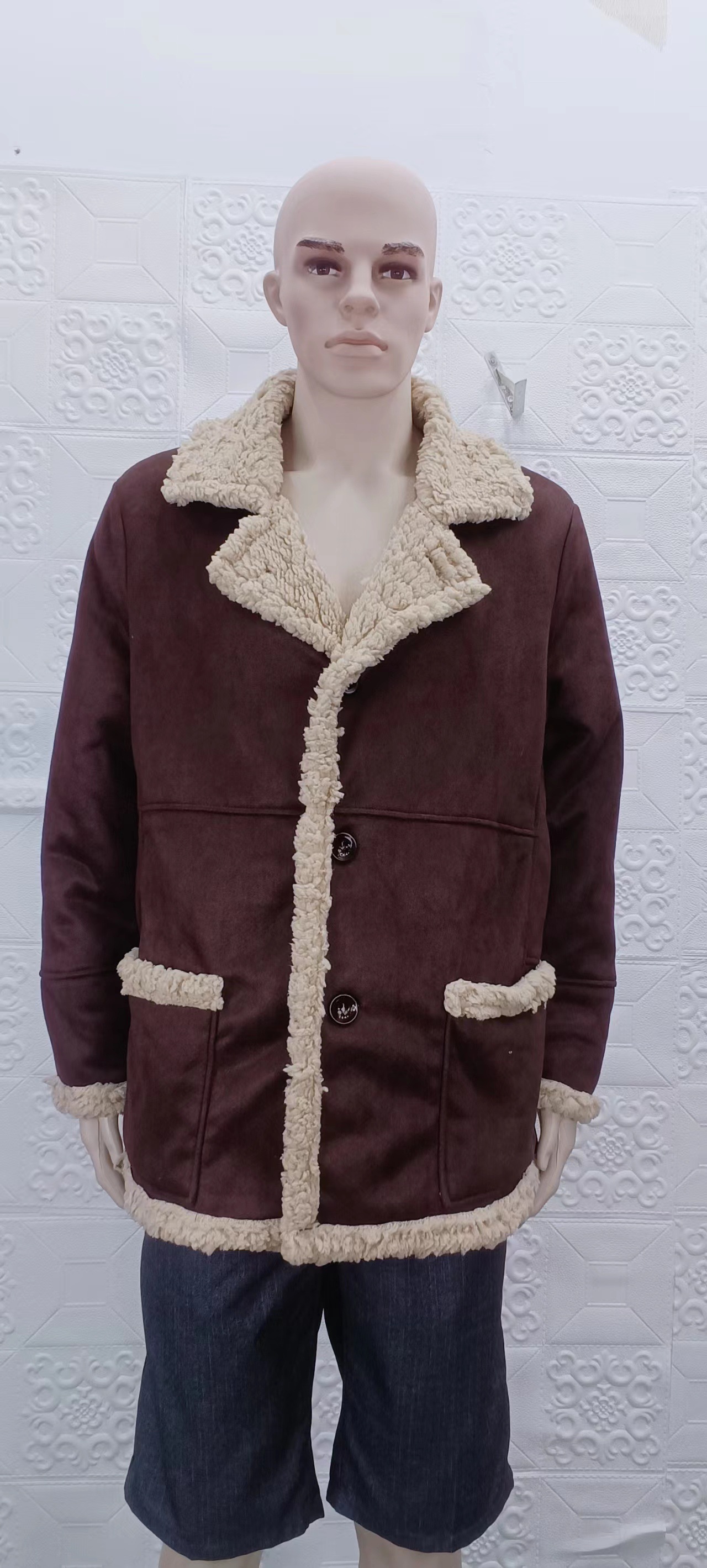 Giacca in pelliccia da uomo cappotto invernale imbottito caldo_voghion.com