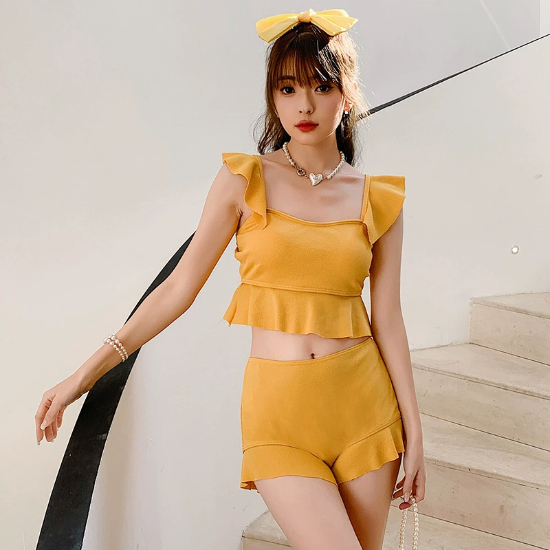 Split swimwear, fresh cute set, lifting effect, Korean style