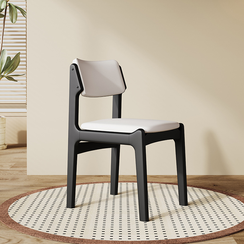 Silla de comedor de madera sólida retro silla de respaldo de bolsillo silla de escritorio silla de oficina silla de escritorio