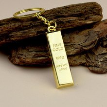 金条钥匙扣实心金块创意仿真金砖男女挂件金店新年小礼品刻logo