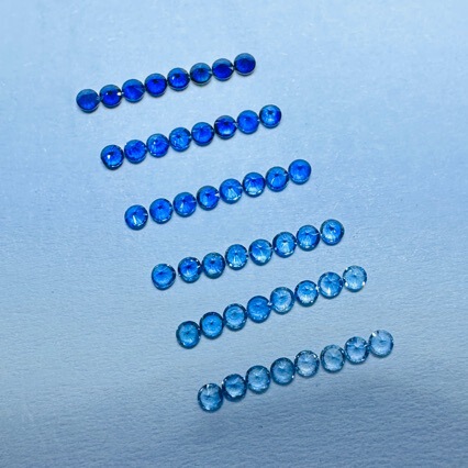 Natural sapphire faceted pointed bottom round 0.7-2.1MM diamond cut jewelry with stone gradient random collocation Natural sapphire faceted pointed bottom round 0.7-2.1MM diamond cut jewelry with stone gradient random collocation