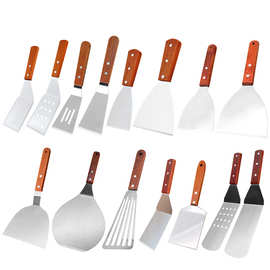 厨具铲子煎铲不锈钢铲子铁板烧铲料理铲牛排烧烤工具套装工厂现货