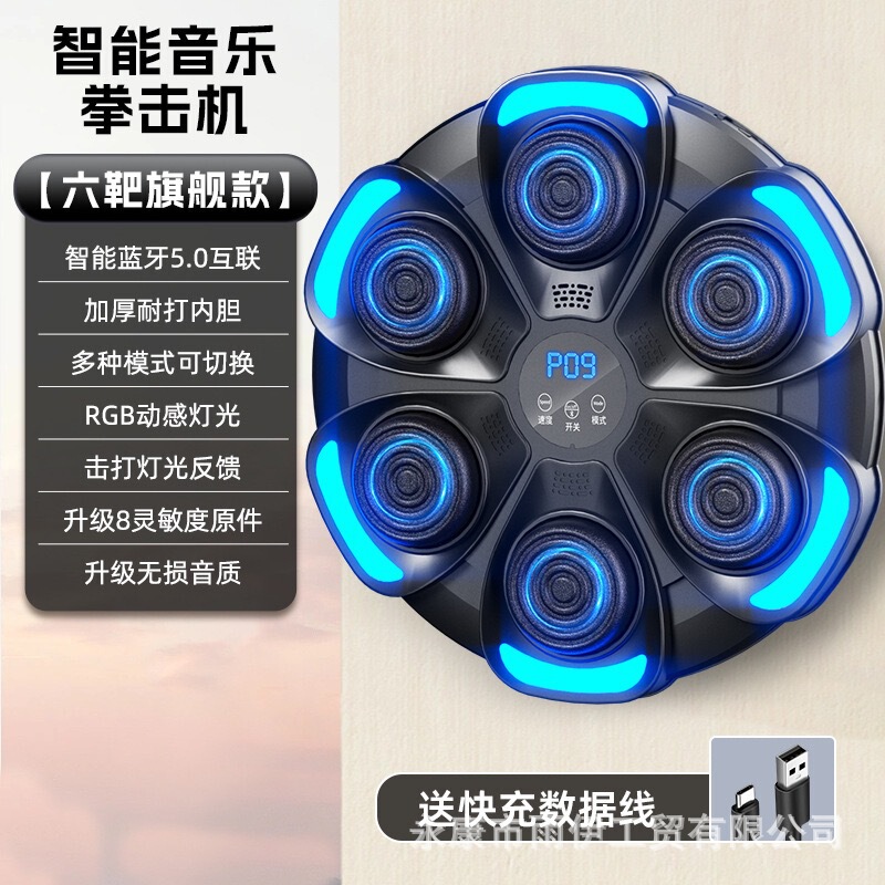 クロスボーダーのボクシングの標的のbluetooth音楽の成人の知能のボクシング機の子供の訓練器の家庭のフィットネスのボクシングの壁の標的|undefined