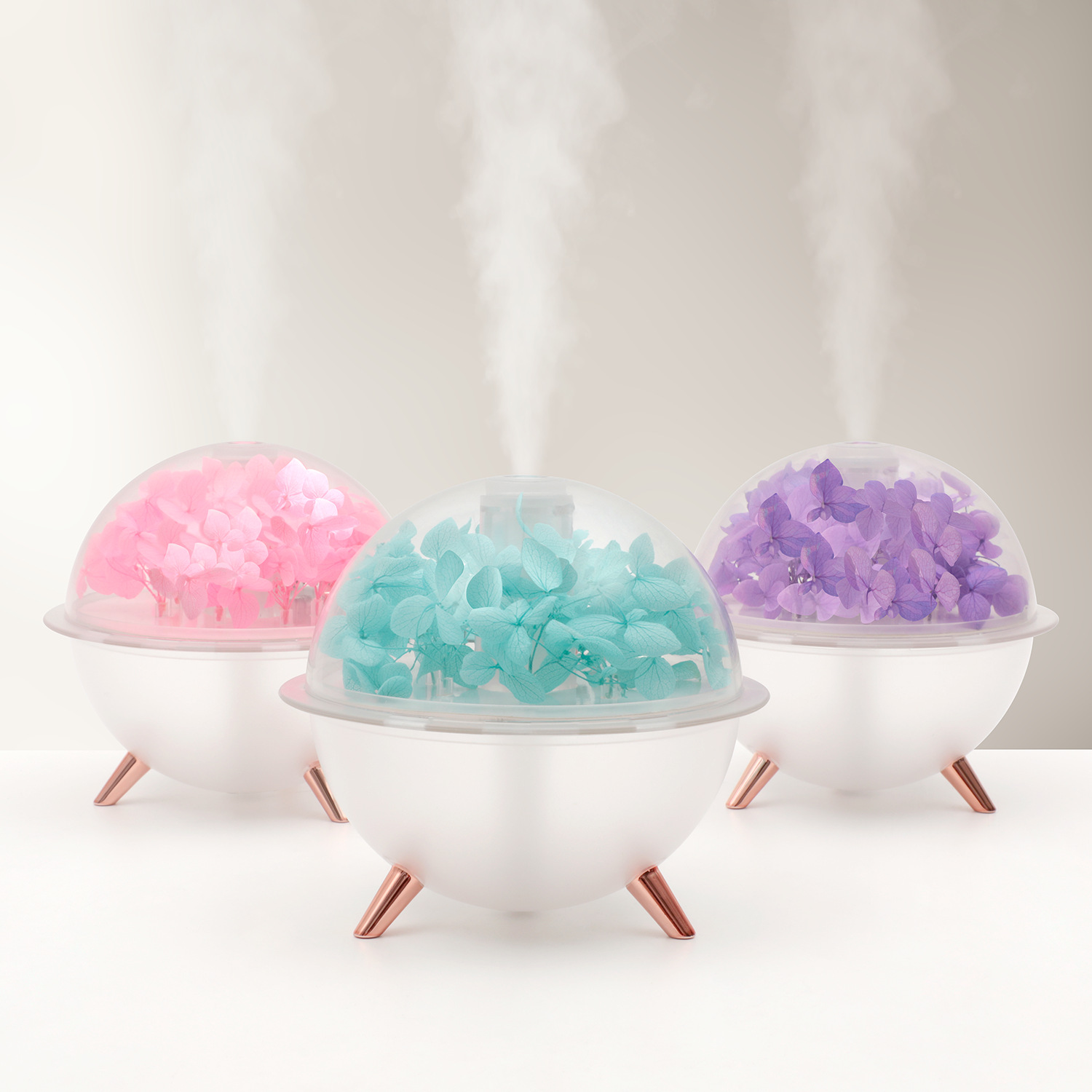 Preserved Flower Humidifier, Ambient Light, Hydrating Starry Sky Projection Humidifier, Christmas Holiday Gift, Creative DIY