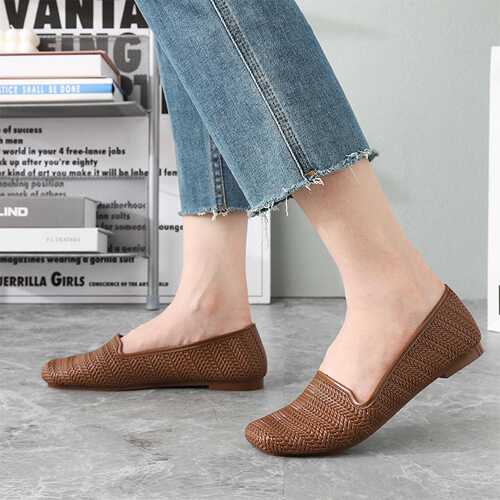 New Korean breathable sandals, four-season women's flat shoes, shallow slit casual single-layer shoes, nurse's pregnant women's shoes, dancing shoes