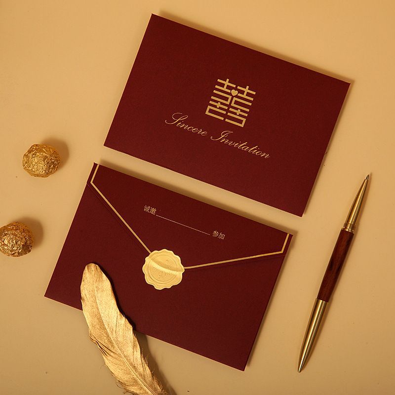 wedding Invitation Invitation card Printing originality marry invitation European style Gilding Wedding Wedding Invitation 2023