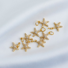 14K����ɫ���ʯ���ǵ�׹ diy�ֹ�����ǹҼ����� ������Ʒ���