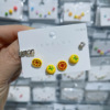 Earrings, cute universal silver needle, set, Korean style, silver 925 sample, simple and elegant design