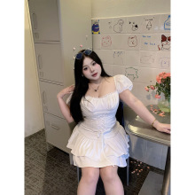 醉月衫【白糖奶兔】甜美风夏季微胖大码纯欲上衣高腰显瘦半身裙女