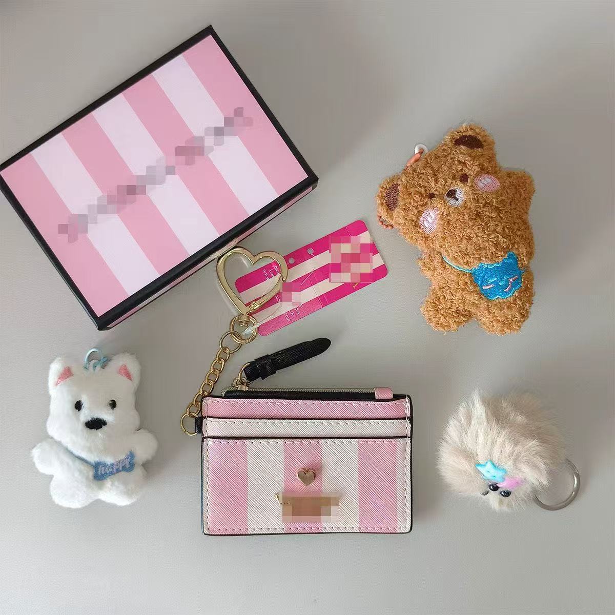 【Regalo 520】Cartera pequeña para mujer, estilo corto, monedero ultrafino, tarjetero para estudiantes, estuche sencillo para tarjetas.