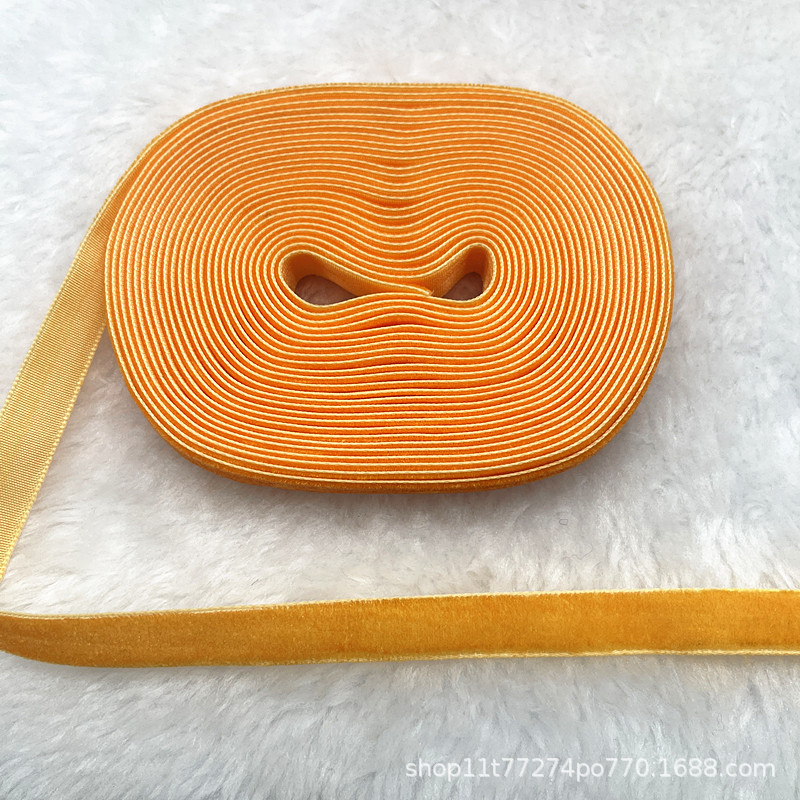 Fabricantes al por mayor 1CM hechos a mano embalaje de regalos de cinta de lana unilateral cinta de cebolla cinta de terciopelo decoración DIY