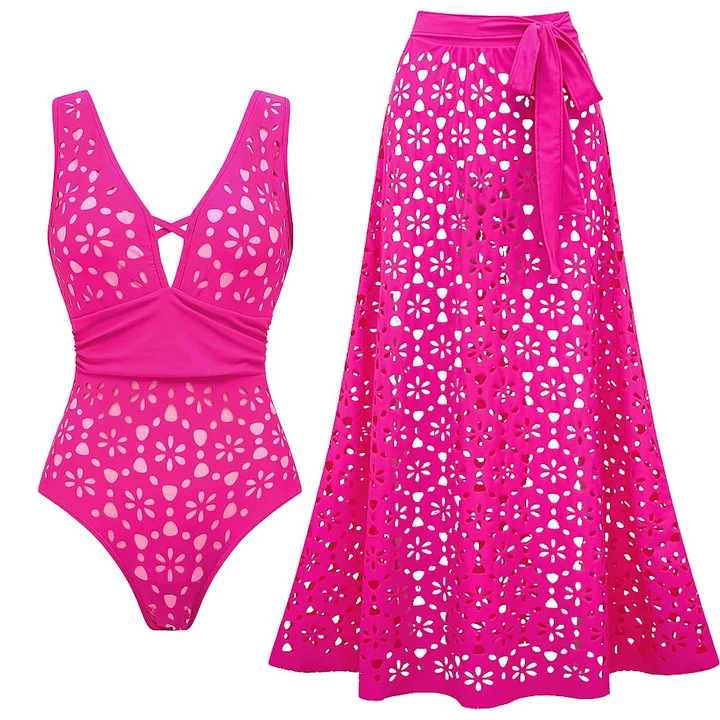 2025 traje de baño europeo y americano nuevo traje de baño amarillo hueco de alta gama estilo explosivo transfronterizo femenino 25340