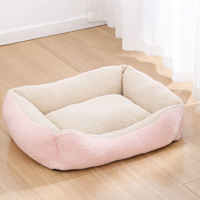 U-shaped perro de invierno grueso cálido profundo dormir nido peluche cómodo desmontable P algodón relleno gato nido al por mayor