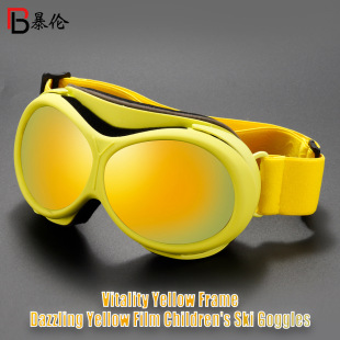 New Adult Double-layer Anti-fog Colorful Round Frame Ski Goggles Outdoor Sports Snow Windproof Eyegles Mountaineering Snow Goggles
