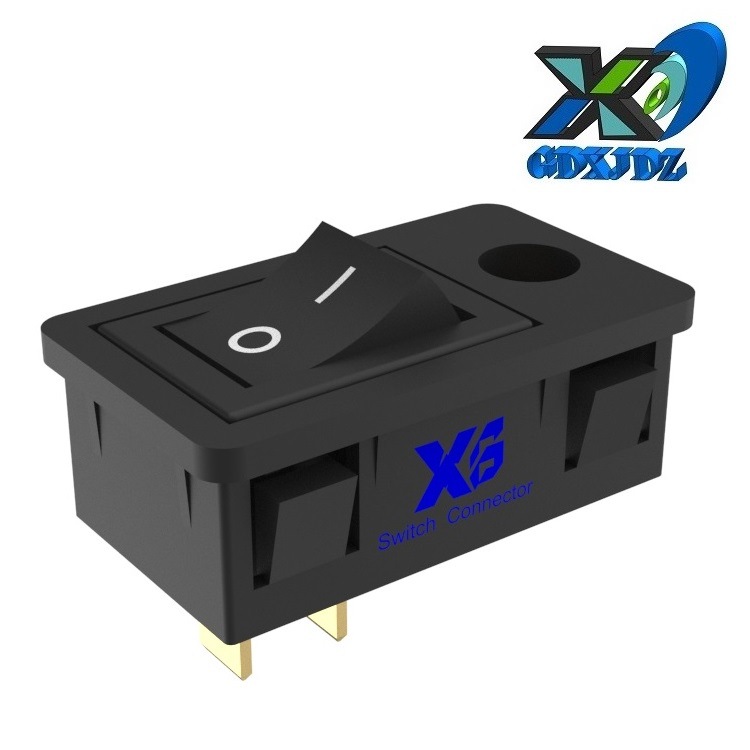 翘板开关二合一DC插座 供应船型开关组合式带插座 DC插座二合一
