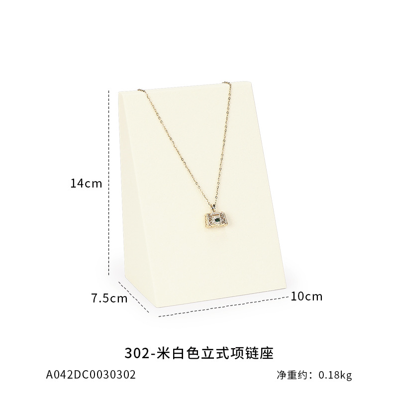 Xu Yue joyería estante de exhibición beige superfibra aretes de lujo anillo de ventana joyería mostrador accesorios