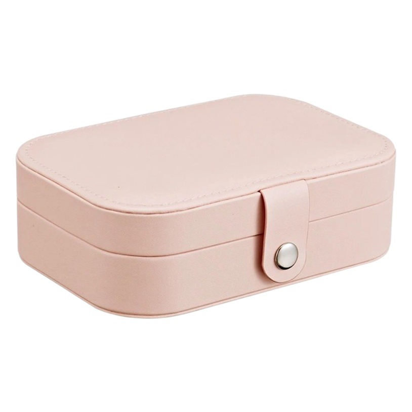 Caja de joyería portátil oído Stud junta de doble capa de gran capacidad joyería anillo collar pendientes caja de almacenamiento hogar al por mayor