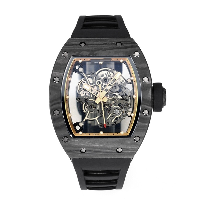 57mm Richard Mille Men's Sports Mechanical Skeleton Trendy Fashion Carbon Fiber Watch 57mm Richard Mille Men's Sports Mechanical Skeleton Trendy Fashion Carbon Fiber Watch