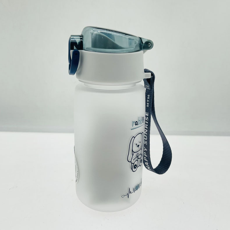 Dumedo rebote cubierta deportes taza de plástico simple estudiante taza de agua patrón de dibujos animados recubierto de plástico portátil práctico taza