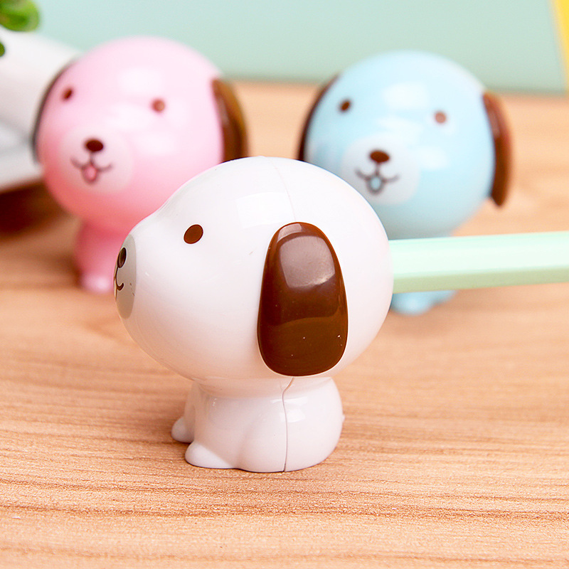 Deli 0550 Cooley perro lápiz sacapuntas lindo mini rollo pequeño tamaño estudiante sacapuntas