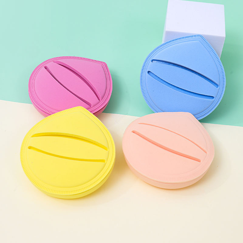 Macarons Pedo Peach Algodón de azúcar Almohadilla de aire Puff No coma polvo Esponja cosmética seca y húmeda sin látex